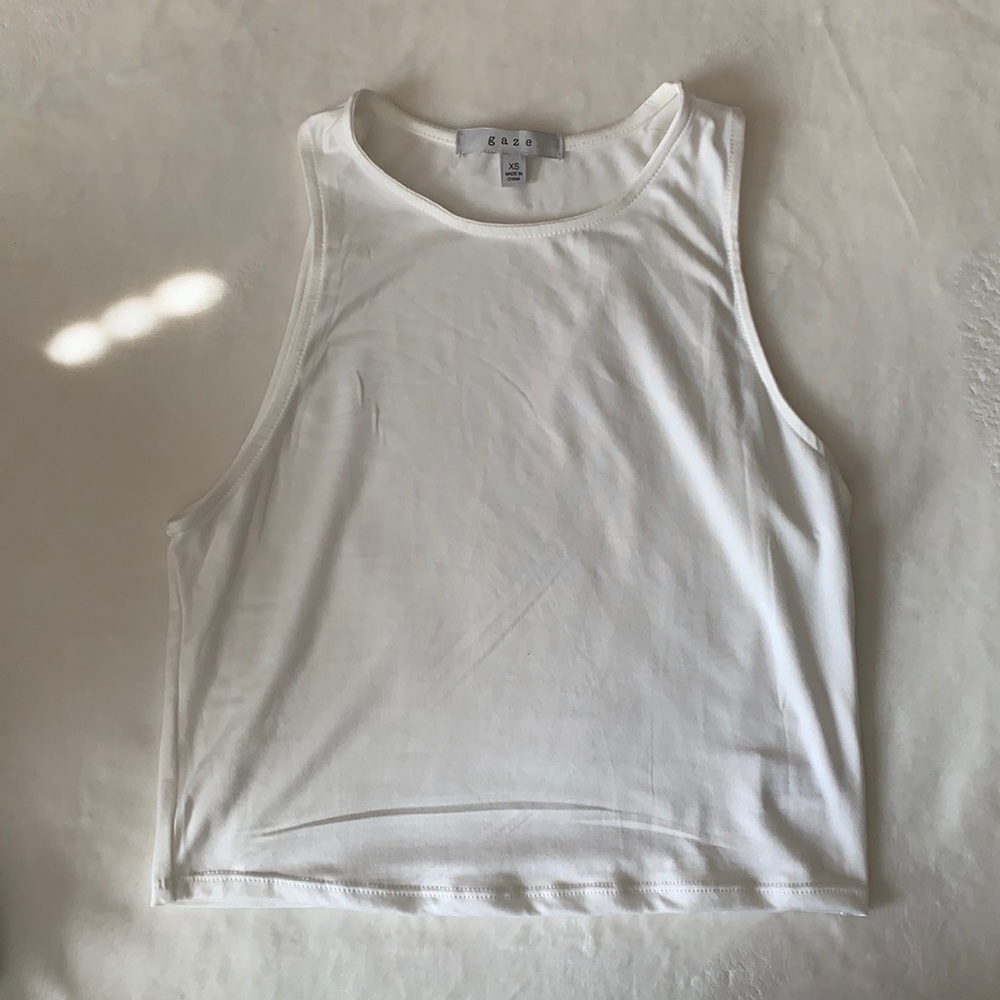 White waist high top
